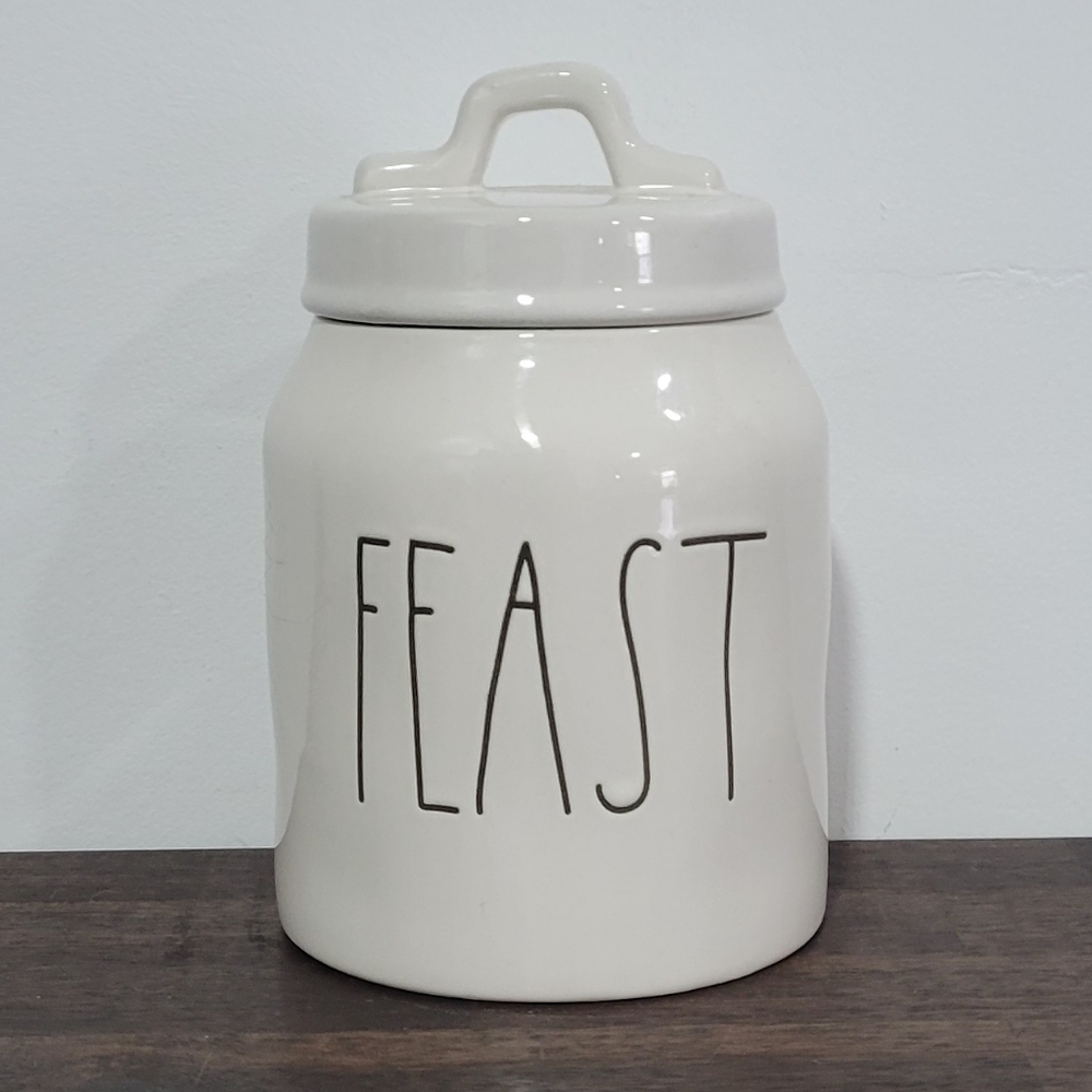 Rae Dunn Ceramic 'FEAST' Canister
